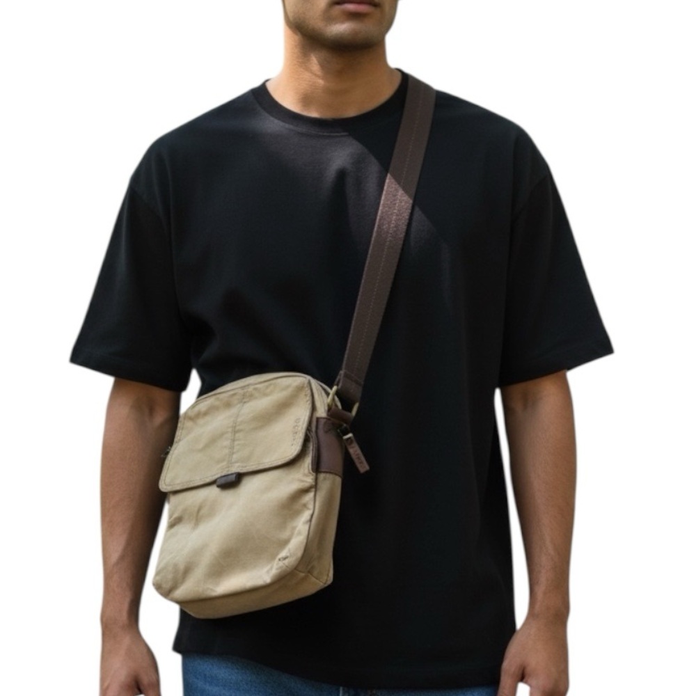 Fossil Tan Crossbody Bag